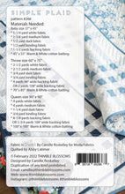 Simple Plaid - PAPER pattern
