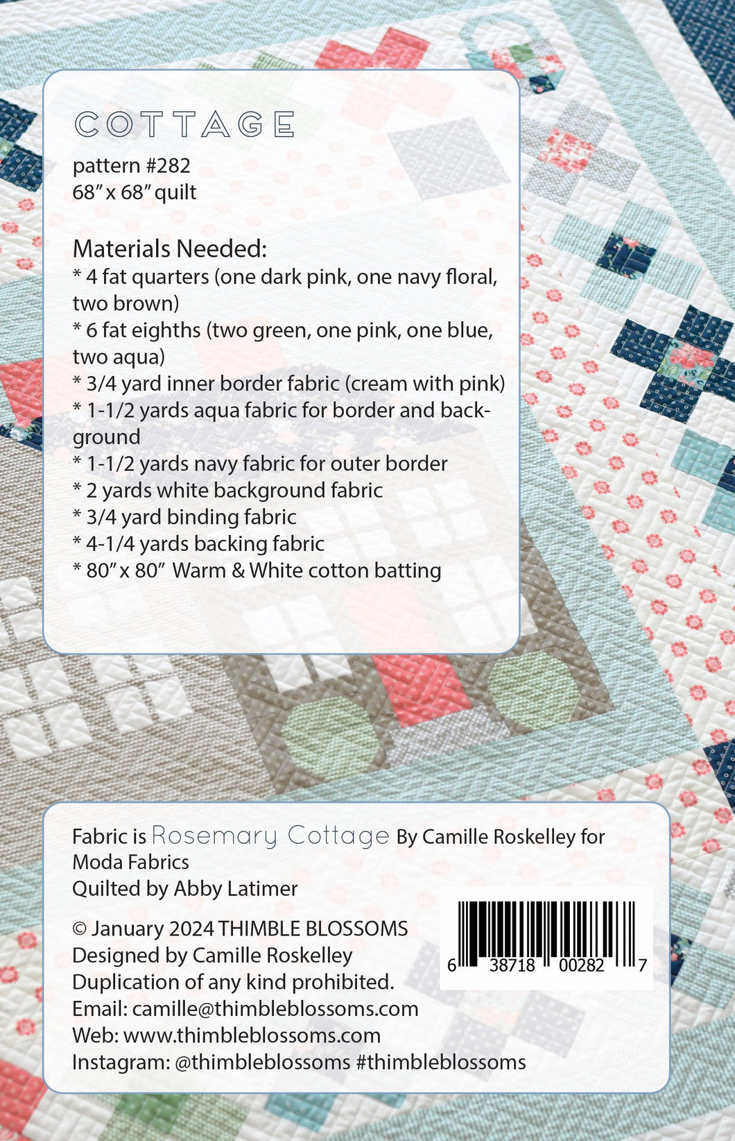 Cottage - PDF pattern – Thimble Blossoms