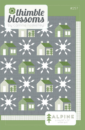 Bonnie and Camille Merry Little Christmas Red - Snowed In Houses - Quilt  Fabric - 123Stitch
