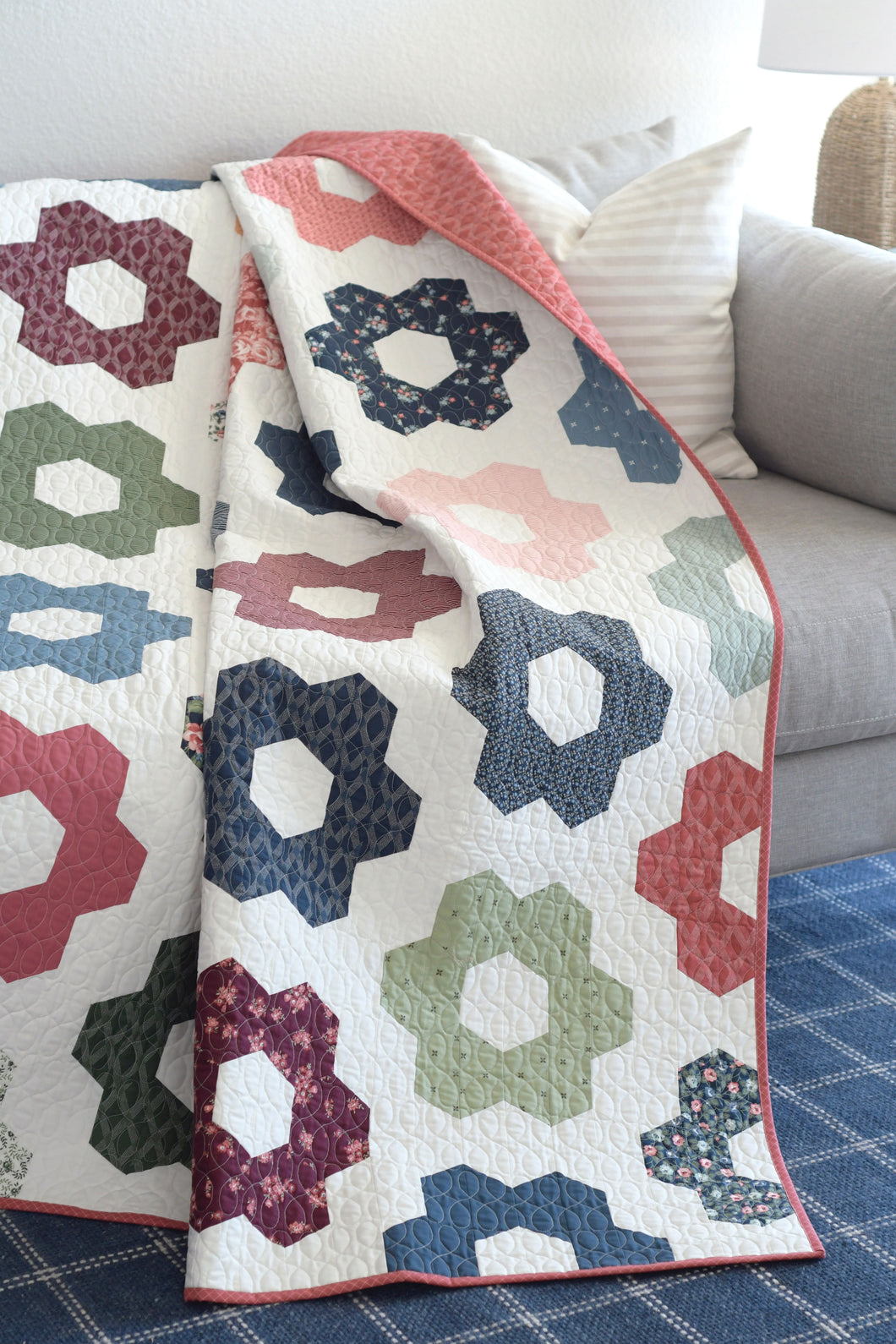 Half Hexagon template – Thimble Blossoms Half Hexagon template – Thimble Blossoms