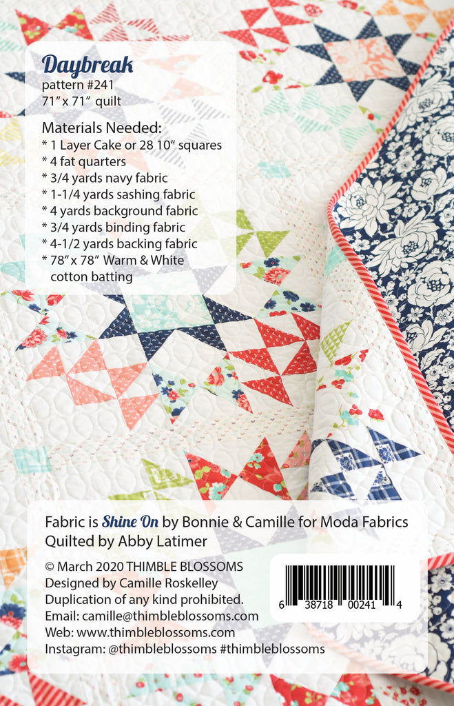 Daybreak - PDF pattern – Thimble Blossoms