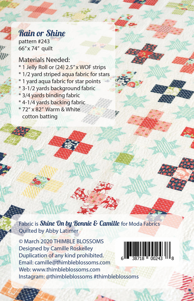 Rain or Shine - PAPER pattern – Thimble Blossoms